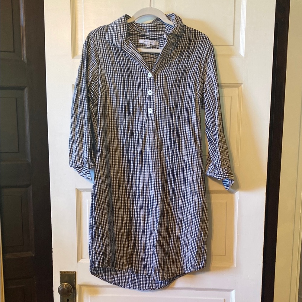 *BOGO closet deal* Black and White Checkered Shirt Dress
